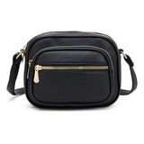 Bolsa Feminina Transversal Pequena Tira Colo Ombro Cor Preto