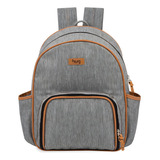 Bolsa Hug Mochila De Maternidade Nova York Cinza Hug Cor Branco