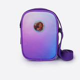 Bolsa Infantil Pampili Glitter Roxa Pequena Sereia Disney Cor Violeta Cor Da Correia De Ombro Roxo Desenho Do Tecido A Pequena Seria Ariel