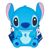 Bolsa Infantil Transversal Lilo Stich Angel Zíper Silicone