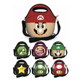 Bolsa Lancheira Térmica Escolar Infantil Com Alça Mario