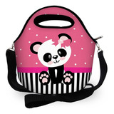 Bolsa Lancheira Térmica Escolar Panda Lacinho