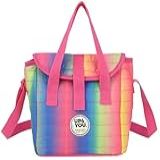 Bolsa Lancheira Térmica Impermeável Feminina Juvenil Escolar Transversal Marmita Fitness Academia Marmiteira Alça De Mão Colorida Luxcel