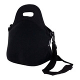 Bolsa Lancheira Térmica Neoprene Preto Liso Marmita Envio Já