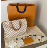 Bolsa Louis Vuitton Speedy 30 Damier Azur Com Iniciais