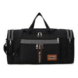 Bolsa Mala De Mão Super Grande Premium Masculina Reforçada Cor Preto Lisa