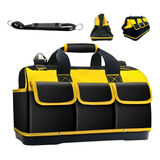 Bolsa Mala Ferramentas Fundo Borracha 16 Bolsos Eletricista Cor Preto E Amarelo Epm Tools