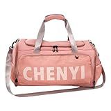 Bolsa Mala Mochila Academia Fitness Esportiva Bag Viagem Ginástica Bolsa Treino Cross Impermeável Porta Tênis Roupas Grande Qualidade Premium Chenyi ROSA 