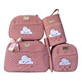 Bolsa Mala Saída Maternidade Kit Bebê Chuva De Amor 5 Peças