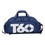 Bolsa Mala T60 Academia Viagem C Bolso Impermeável Azul
