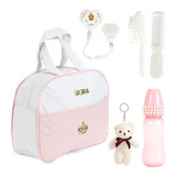 Bolsa Maternidade 06 Acessórios De Baby Reborn Rosa Pequena