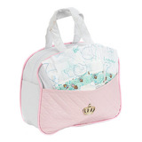 Bolsa Maternidade Enxoval 03 Fraldas Rosa Bebê Reborn Luxo