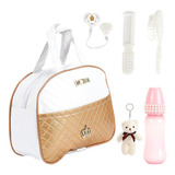 Bolsa Maternidade Enxoval 06 Itens Bege branca Bebê Reborn
