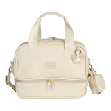 Bolsa Maternidade Frasqueira Térmica Vicky Borboleta Masterbag Baby Corino Soft Com Acessórios