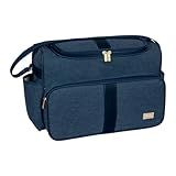 Bolsa Maternidade Grande De Luxo Menino Menina Bebê Azul Marinho