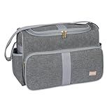 Bolsa Maternidade Grande De Luxo Menino Menina Bebê Cinza 