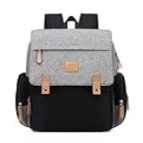 Bolsa Maternity Land Modelo Luxury Premium Cinza Preto