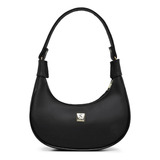 Bolsa Meia Lua Tote Feminina Sofisticada De Ombro