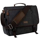 Bolsa Mensageira- VASCHY Bolsa Masculina Maletas De Lona 15-6 Polegadas Bolsa Para Laptop Bolsa Transversal Bolsa Escolar Bolsas De Computador Para Trabalho Escritório Feminino