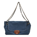 Bolsa Mensageiro Feminina Vintage Cor Jeans Pequena