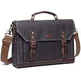 Bolsa Mensageiro Para Homens VASCHY Vintage Bolsa De Homem Bolsa De Lona E Couro Para Laptop Bolsa De Ombro Pasta De Negócios