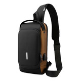 Bolsa Mochila Anti Furto Tiracolo Pochete Transversal Usb
