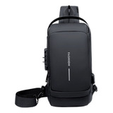 Bolsa Mochila De Ombro Anti roubo Transversal Usb Pochete