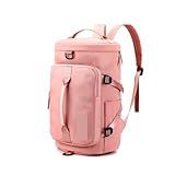 Bolsa Mochila Mala De Mão Feminina Masculina Academia Esportiva Ideal Para Viagem Porta Tênis Treino Piscina Praia Transversal Rosa 