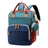 Bolsa Mochila Maternidade Impermeável Bebê Multifunção Cor Azul turquesa Desenho Do Tecido Nuvem