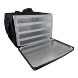 Bolsa Mochila Pizza Motoboy 4 Divisórias Alumínio 50cm 3dval