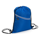 Bolsa Mochila Saco Academia Passeio Impermeável Unissex Cor Azul claro