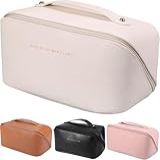 Bolsa Necessaire Feminina Organizador Maquiagem Viagem Blogueira Cosméticos Bolsa Cosmética-Lene -Bege-