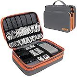 Bolsa Organizadora De Cabos De Viagem 3 Camadas Extragrande Acessórios Eletrônicos Bolsa De Armazenamento Para Cabos Cartão SD Carregadores Carregador Portátil Celular Tablet 26 Cm Cinza