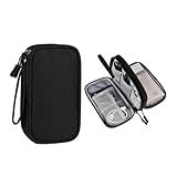 Bolsa Organizadora Para Acessórios Eletrônicos Portátil E Impermeável Organizador Para Cabos E Acessórios Eletrônicos Unidades USB E Carregadores Preto
