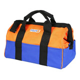 Bolsa Para Ferramentas Fortg Pro Fg8991 43cm Com Lona Reforçada E 22 Bolsos Cor Azul E Laranja
