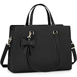 Bolsa Para Laptop Feminina De 15 6 Polegadas Bolsa De Couro à Prova D água Bolsa De Computador Leve Feminina Pasta Profissional Bolsa De Trabalho De Escritório Bolsa De Ombro De Grande Capacidade Preta