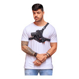 Bolsa Peitoral Com Com Coldre Saque Rápido Abdominal Colete