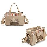 Bolsa Pet De Passeio Para Cães E Gatos Petgram Londres Bege Com Fundo Removível E Prendedor Para Coleira