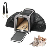 Bolsa Pet Viagem Expansível Vemelho Cinto De Segurança