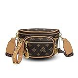 Bolsa Pochete Feminina Estilosa Modelo 2024 Para Balada Festa E Shopping Com Zíper E Carteira Marrom Marrom