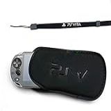 Bolsa Preta Macia Protetora De Tela Para Sony PS Vita PSV 1000 2000 Slim PSVITA Jogo Console Capa Com Alça De Pulso Preta