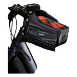 Bolsa Quadro Celular Bike Impermeável Refletivo Tpu Carbono