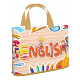 Bolsa Sacola Pasta Ecobag professor matéria inglês alunos