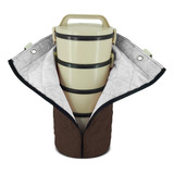 Bolsa Sacola Porta 5 Marmita Térmica C Zíper Cores Cor Tabaco Correia De Ombro