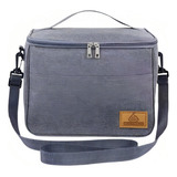 Bolsa Sacola Térmica Grande Lancheira Porta Marmita Academia Cor Cinza