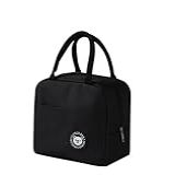 Bolsa Sacola Térmica Lancheira Marmita Academia Trabalho Quente E Frio Cor Preta
