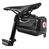 Bolsa Selim De Bicicleta Expansível Luz De Sinalização Usb