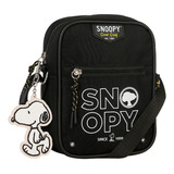 Bolsa Shoulder Bag Snoopy Preta Transversal