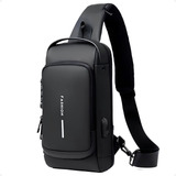 Bolsa Shoulder Bag Tiracolo Antifurto Couro Usb Impermeável