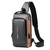 Bolsa Shoulder Bag Tiracolo Antifurto Couro Usb Impermeável